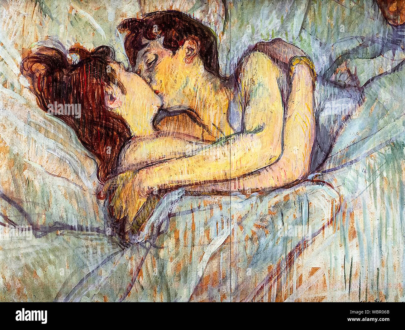 Henri de Toulouse Lautrec, en la cama, El Beso, pintura, 1892-1893  Fotografía de stock - Alamy