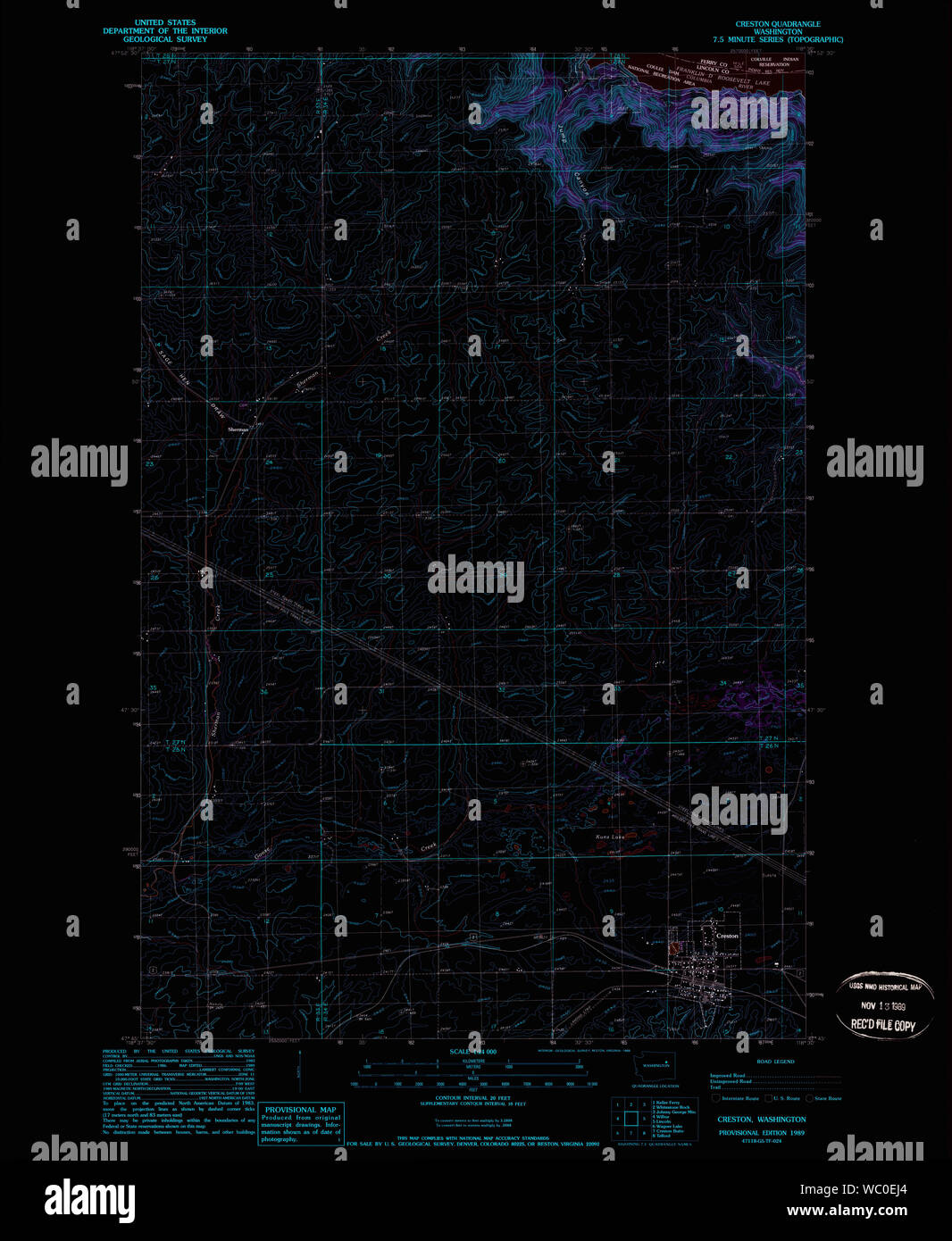 Mappa di creston washington fotografías e imágenes de alta resolución