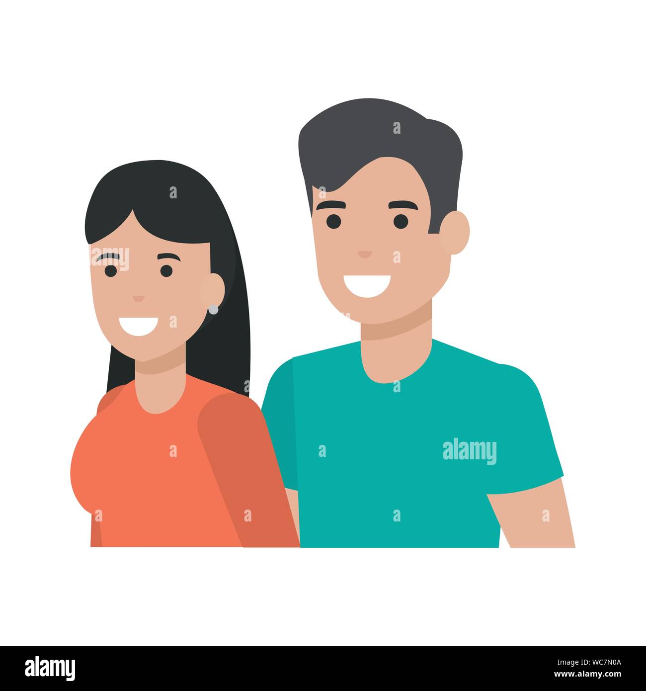 Pareja de hombre y mujer en el diseño de dibujos animados Imagen Vector de  stock - Alamy