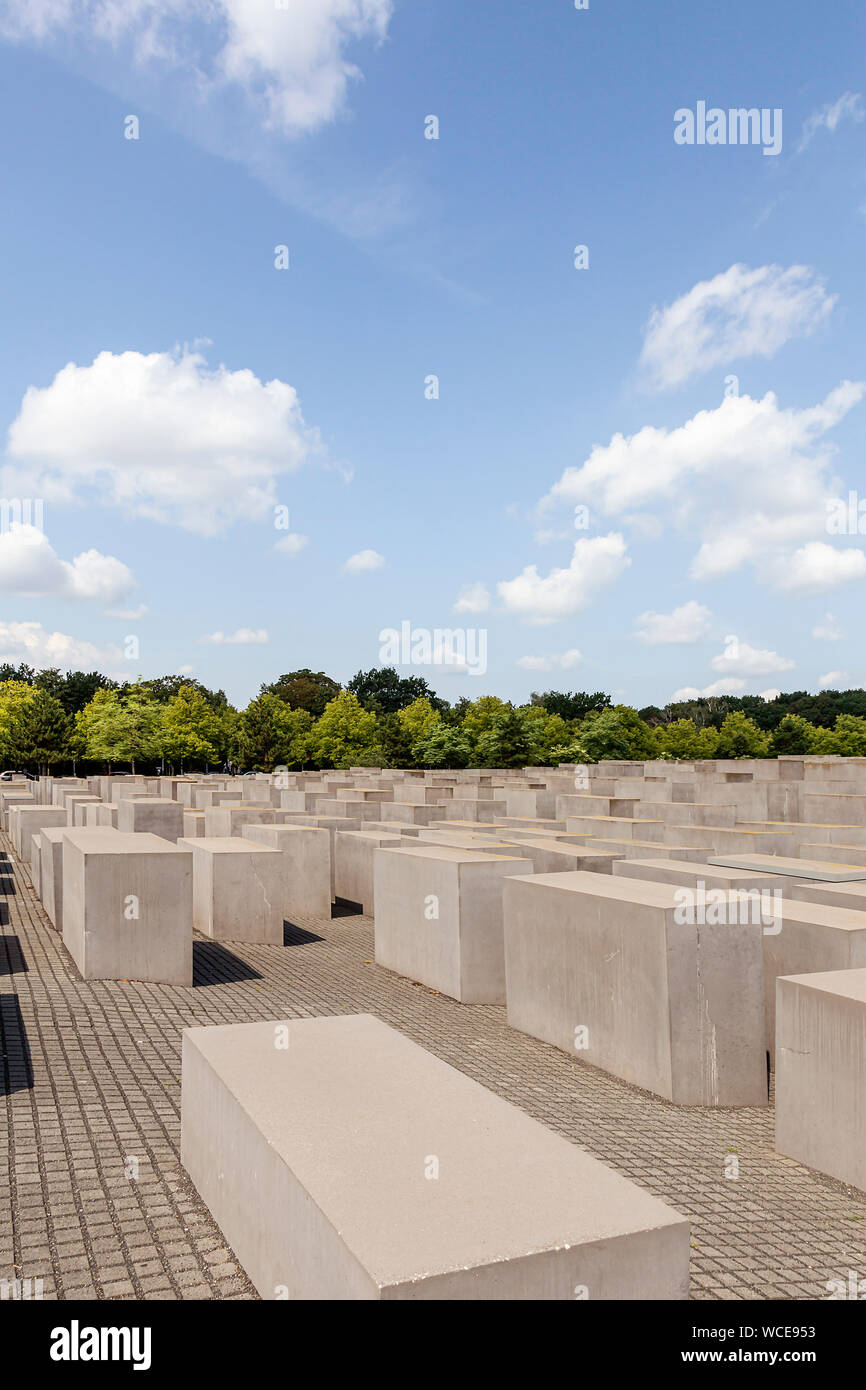 Memorial a los judíos asesinados de Europa, el Memorial del Holocausto, Berlín, Alemania Foto de stock