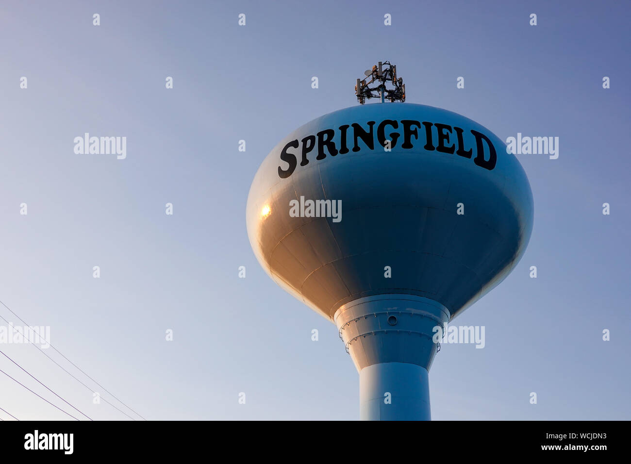 Springfield Ilusa 82319torre De Agua En Springfield Il