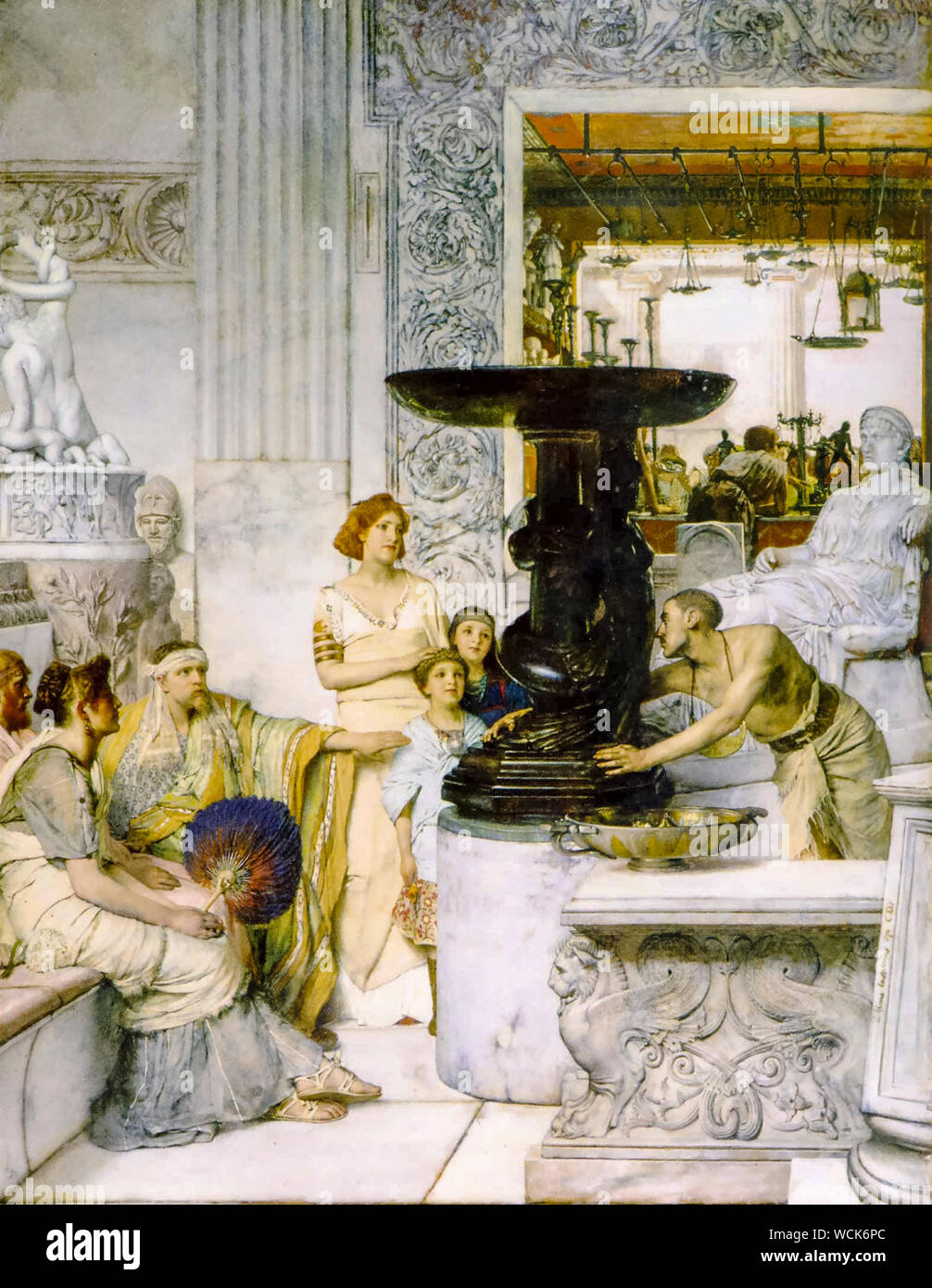 Lawrence Alma Tadema, La Galería de escultura, pintura, 1874-1875 Foto de stock