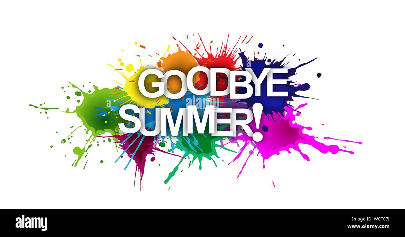 Adiós verano! La frase por el color de la pintura en aerosol Imagen