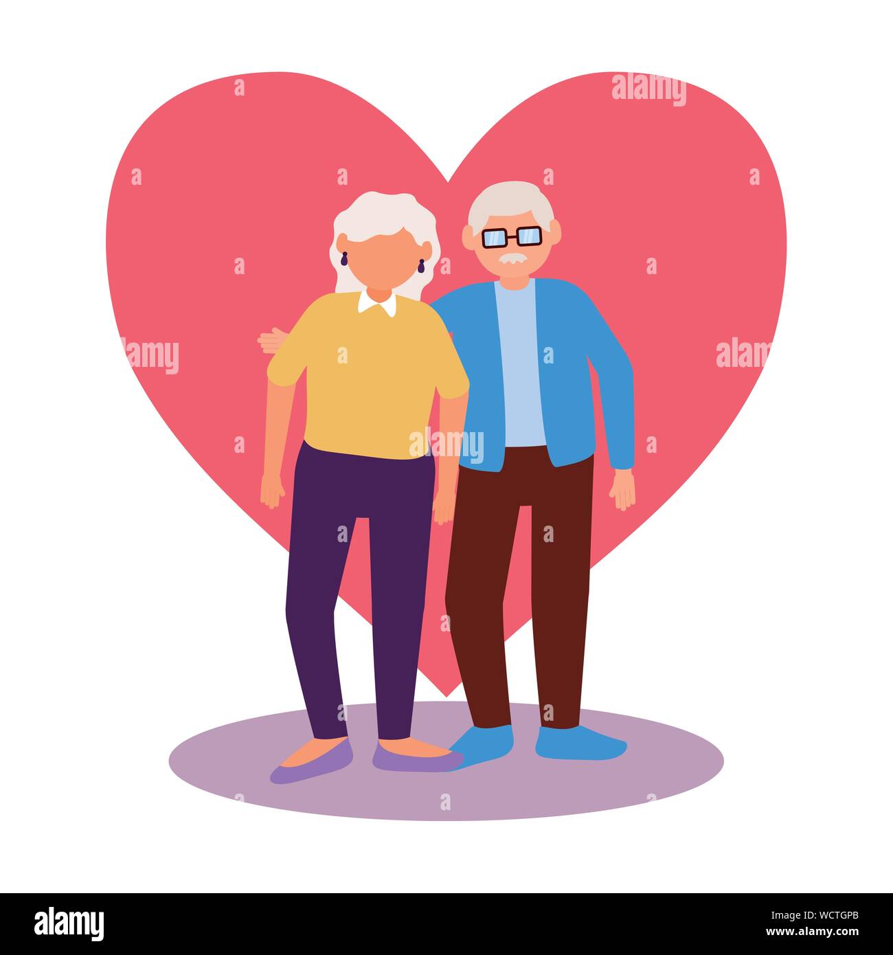 La Abuela Y El Abuelo De Diseño Vectorial De Dibujos Animados Imagen Vector De Stock Alamy 