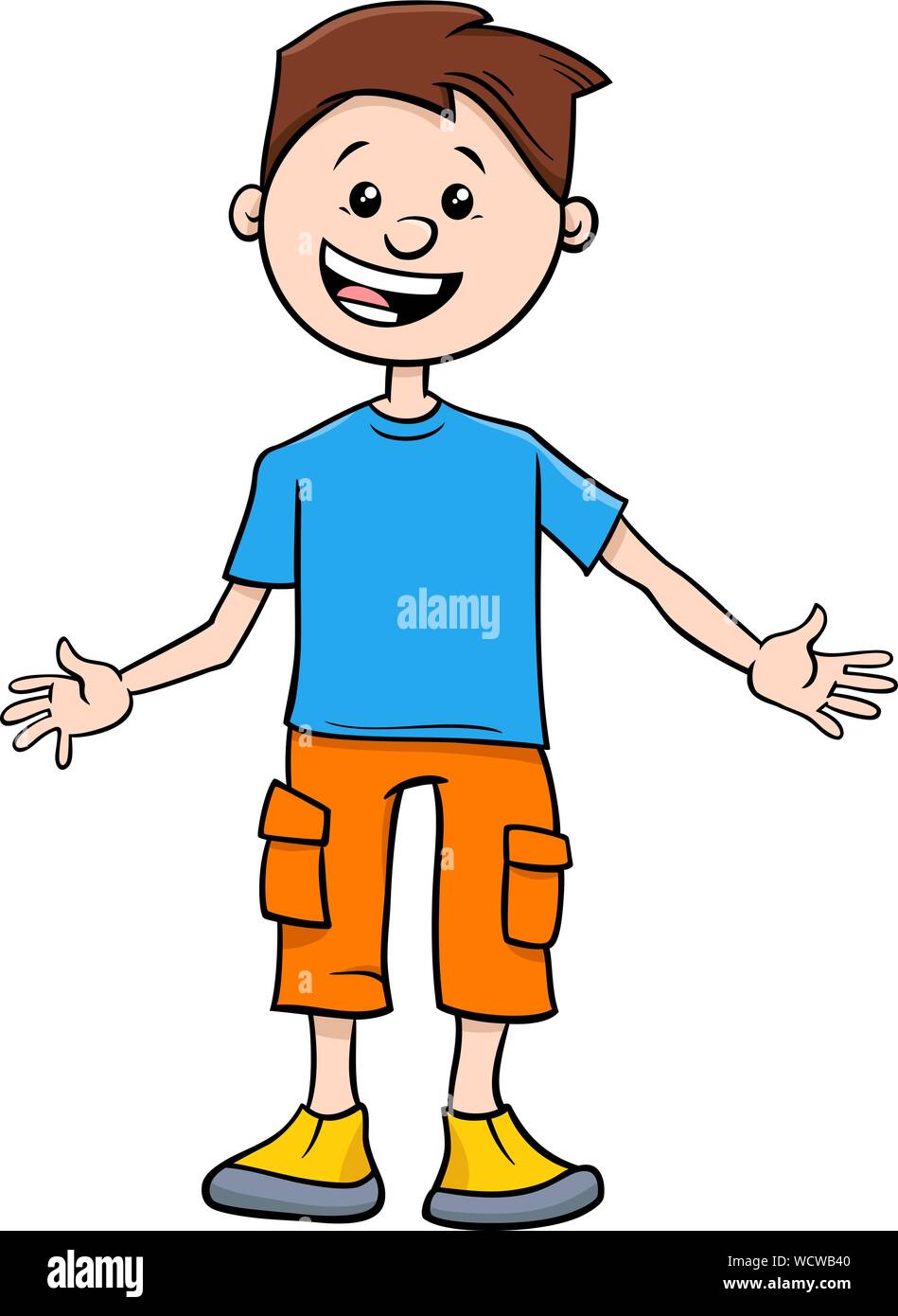 Ilustración de dibujos animados de elemental o edad adolescente muchacho  divertido personaje Imagen Vector de stock - Alamy
