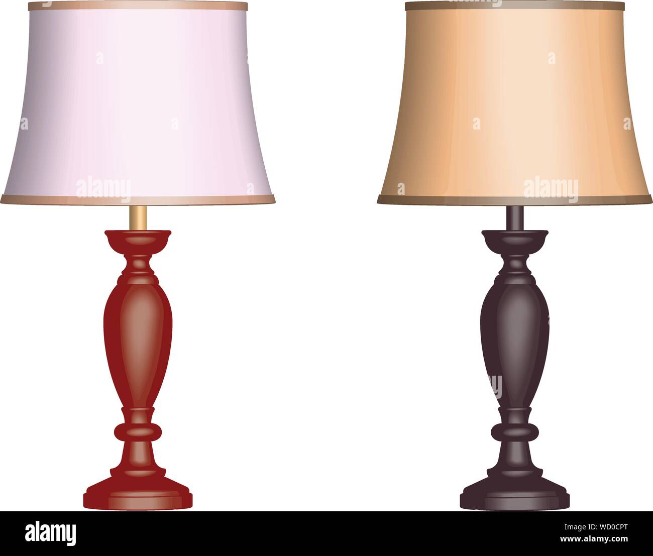 Lampara De Mesa La Decoracion Del Hogar Efecto 3d Vector