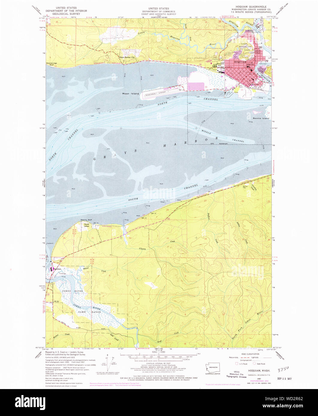 Mapa del estado de washington de hoquiam fotografías e imágenes de alta