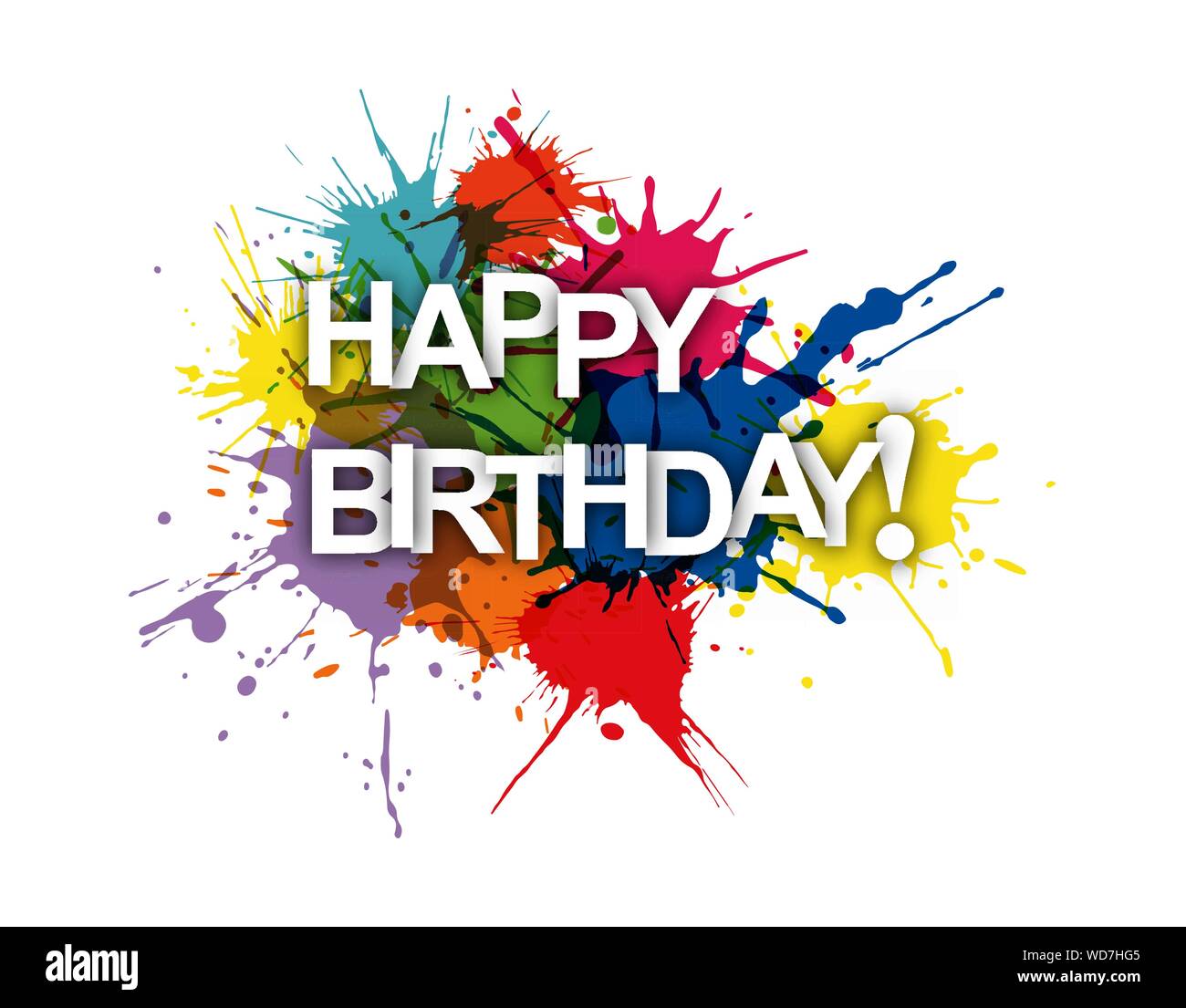 Feliz cumpleaños! Colorida pancarta de color de pintura en aerosol Imagen  Vector de stock - Alamy