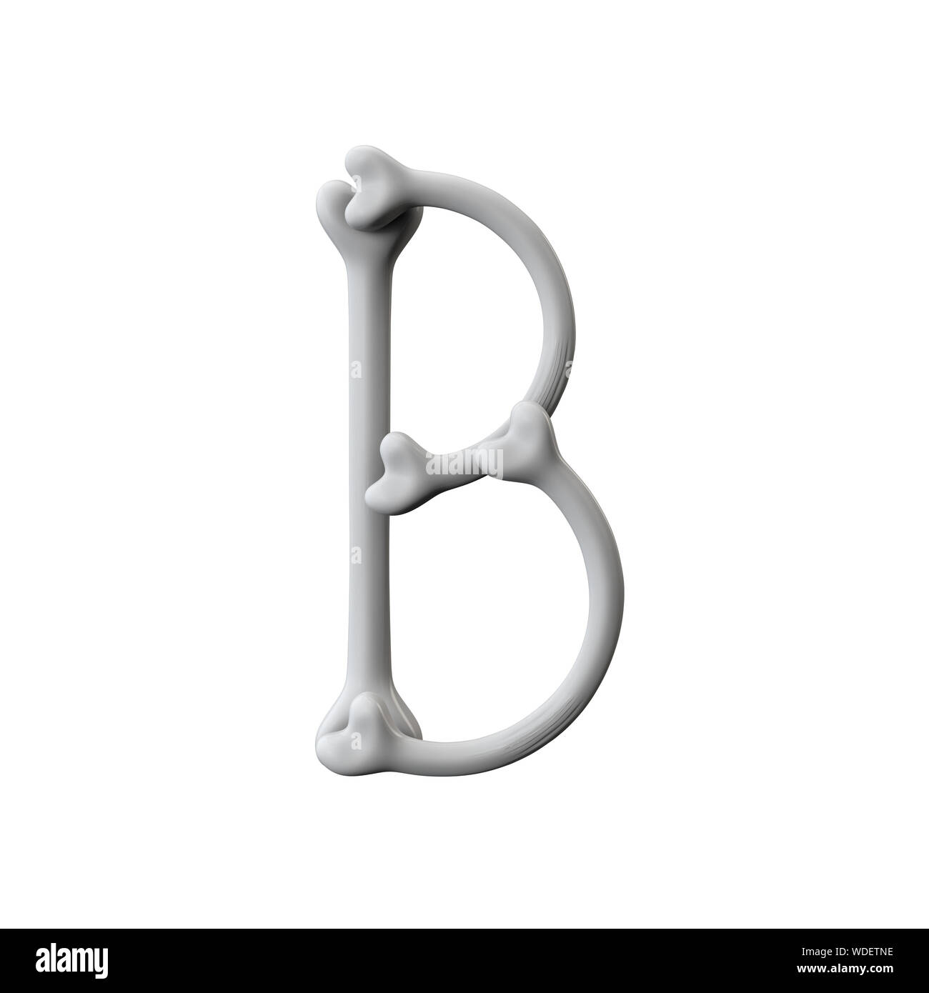 Letra B Fuente de hueso. Halloween letra del alfabeto. 3D Rendering  Fotografía de stock - Alamy