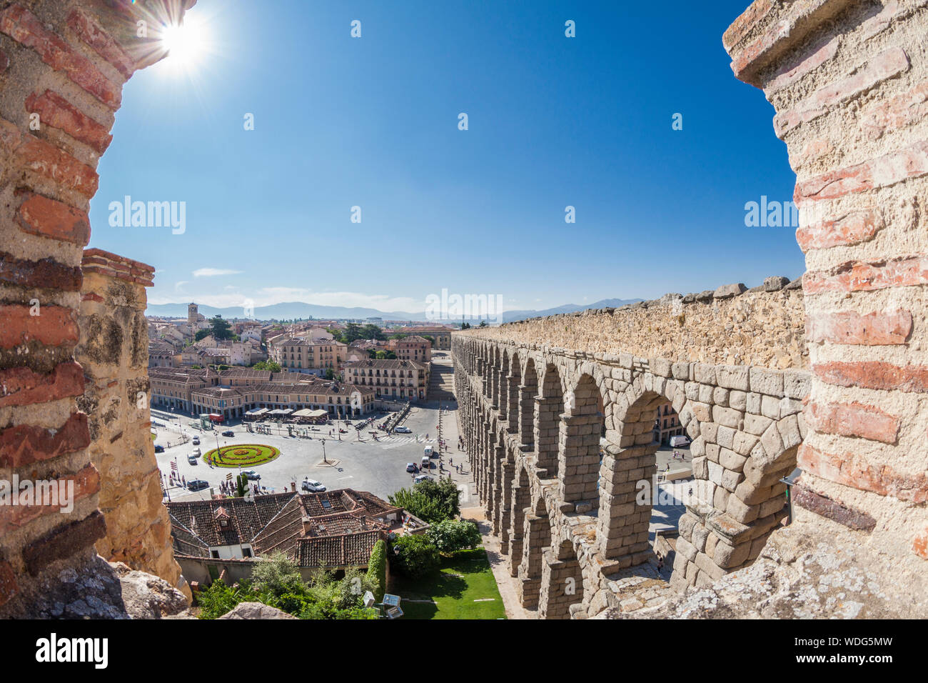 Acueducto de Segovia, España Foto de stock