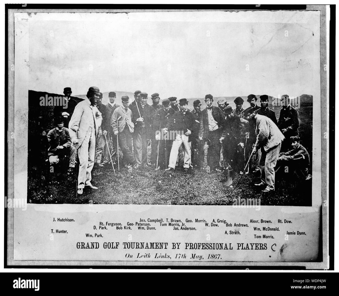 Gran torneo de golf por los jugadores profesionales. En Leith Links, 17 de mayo de 1867 Resumen/medio: 1 impresión fotográfica: gelatina de plata. Foto de stock
