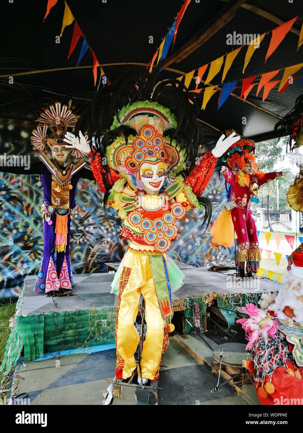 Estatuas durante el tradicional Festival Foto de stock