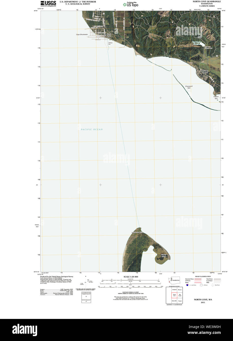 Mapa de north cove washington fotografías e imágenes de alta resolución