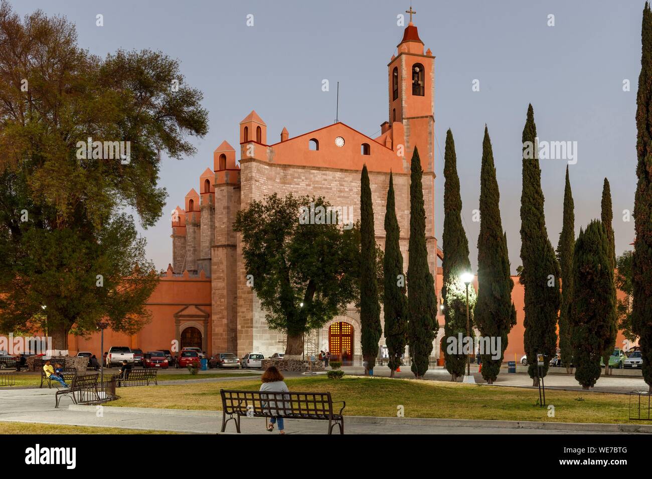 México, estado de Hidalgo, Tula de Allende, la catedral de San José Foto de stock
