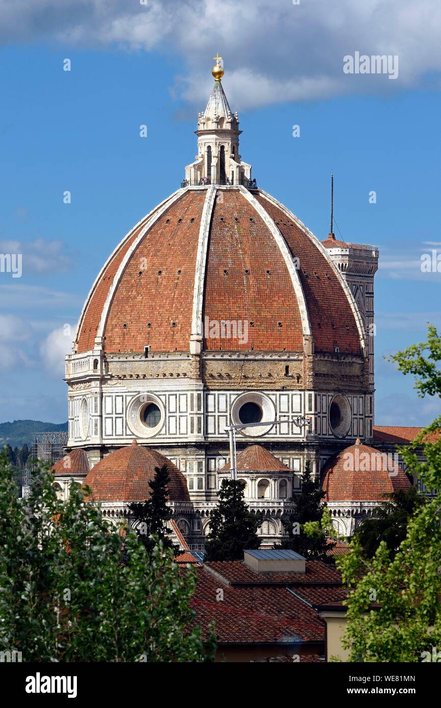 Italia, Toscana, Florencia, catalogado como Patrimonio Mundial por la UNESCO, la Basílica de Santa Maria del Fiore Foto de stock