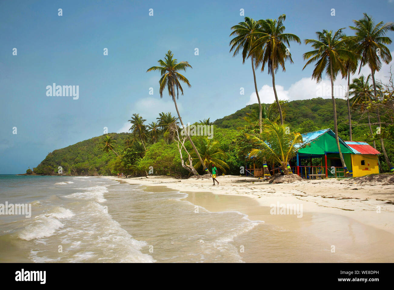 Colombia, la Isla de Providencia, Mar Caribe, Playa Manzanillo Foto de stock