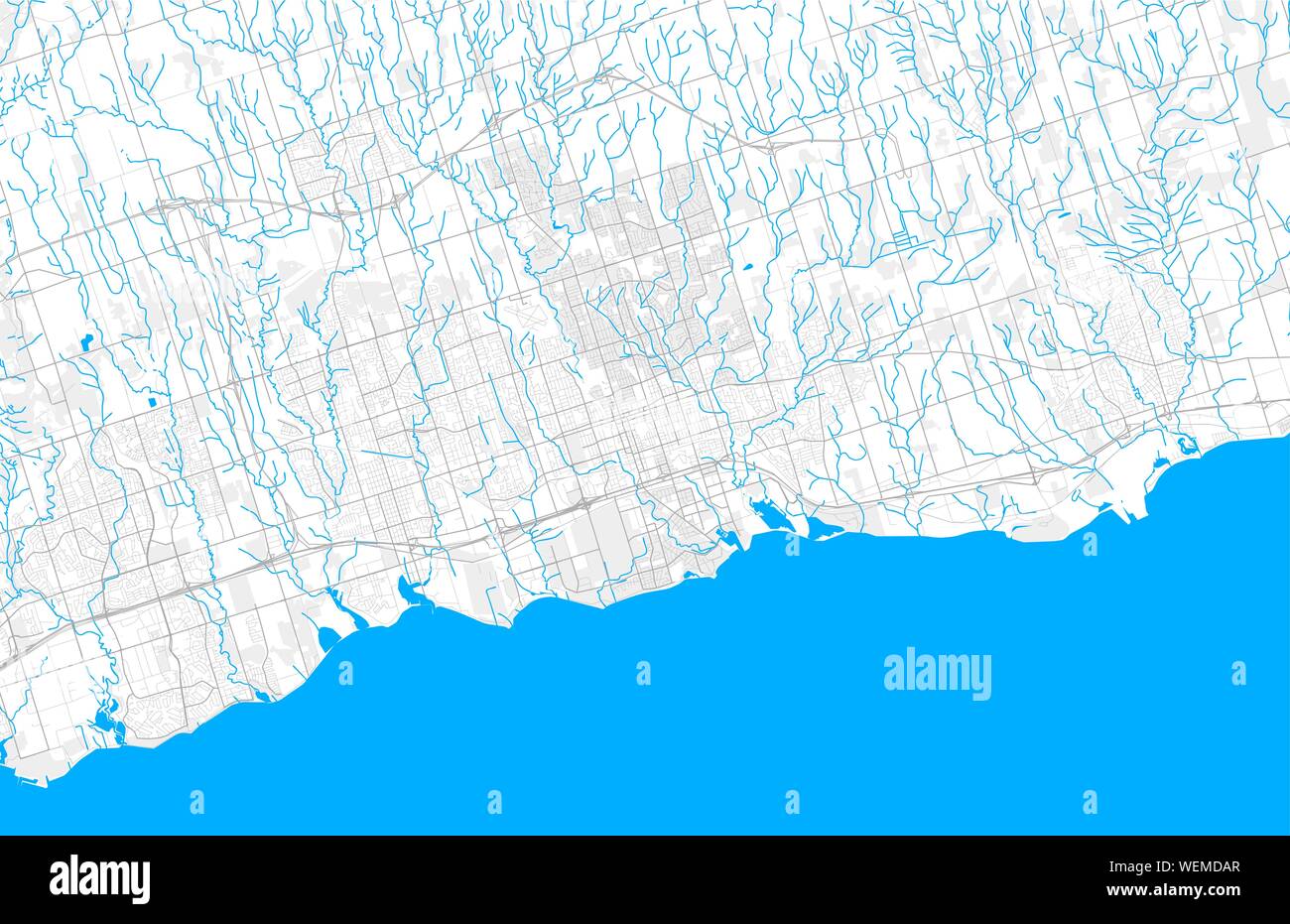 Ricos Vector Detallado Mapa Del Area De Oshawa Ontario Canada