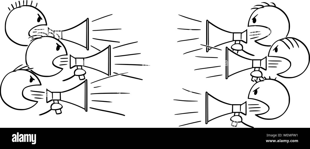 Personas gritando dibujo Imágenes vectoriales de stock - Alamy