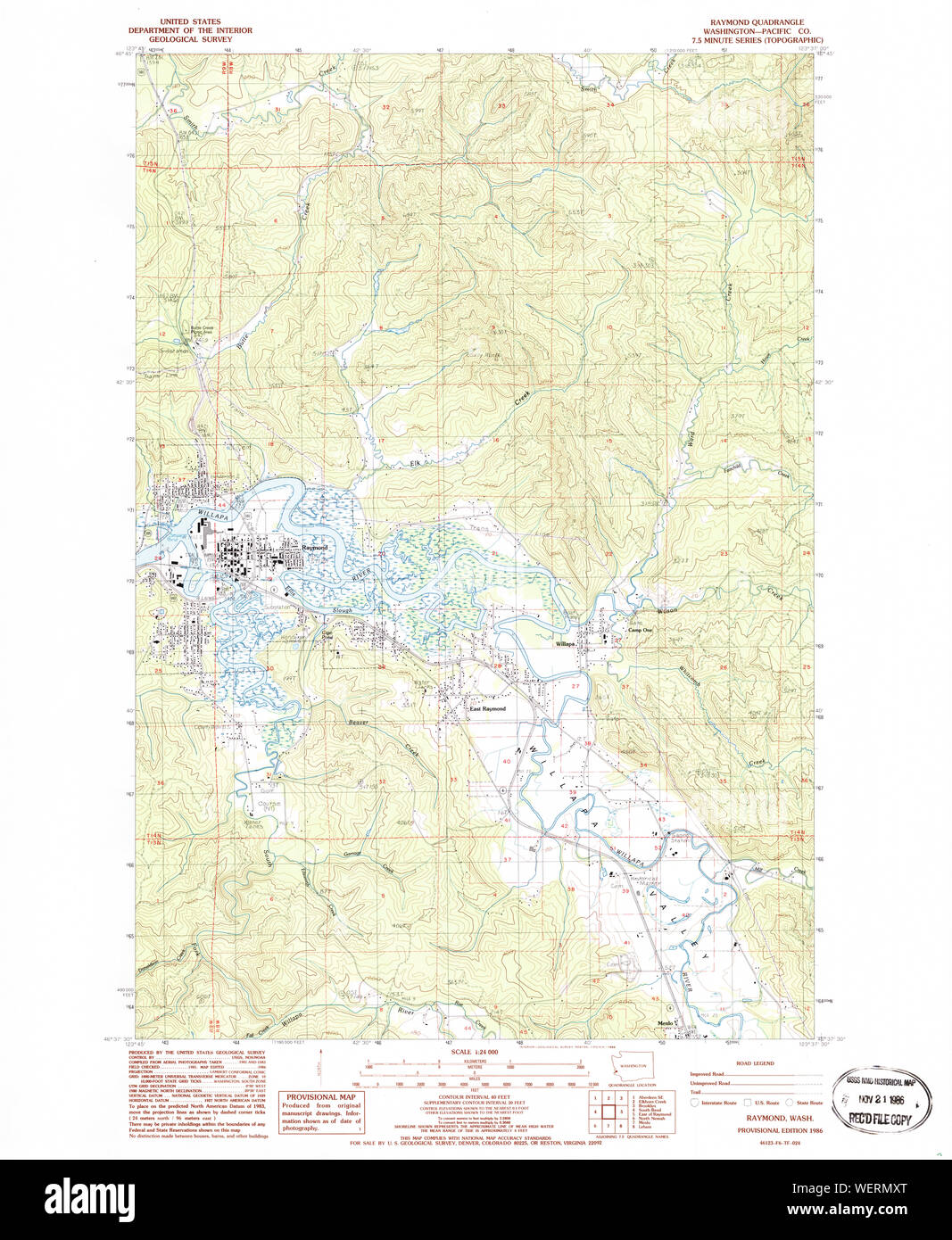 Mapa del estado de raymond washington fotografías e imágenes de alta