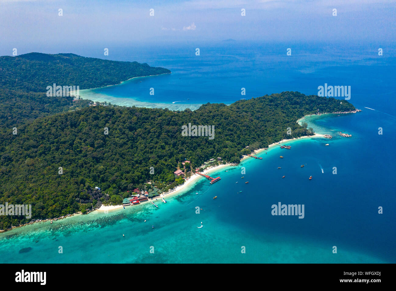 La isla de Pulau Perhentian Besar, Tenrengganu, Malasia Foto de stock