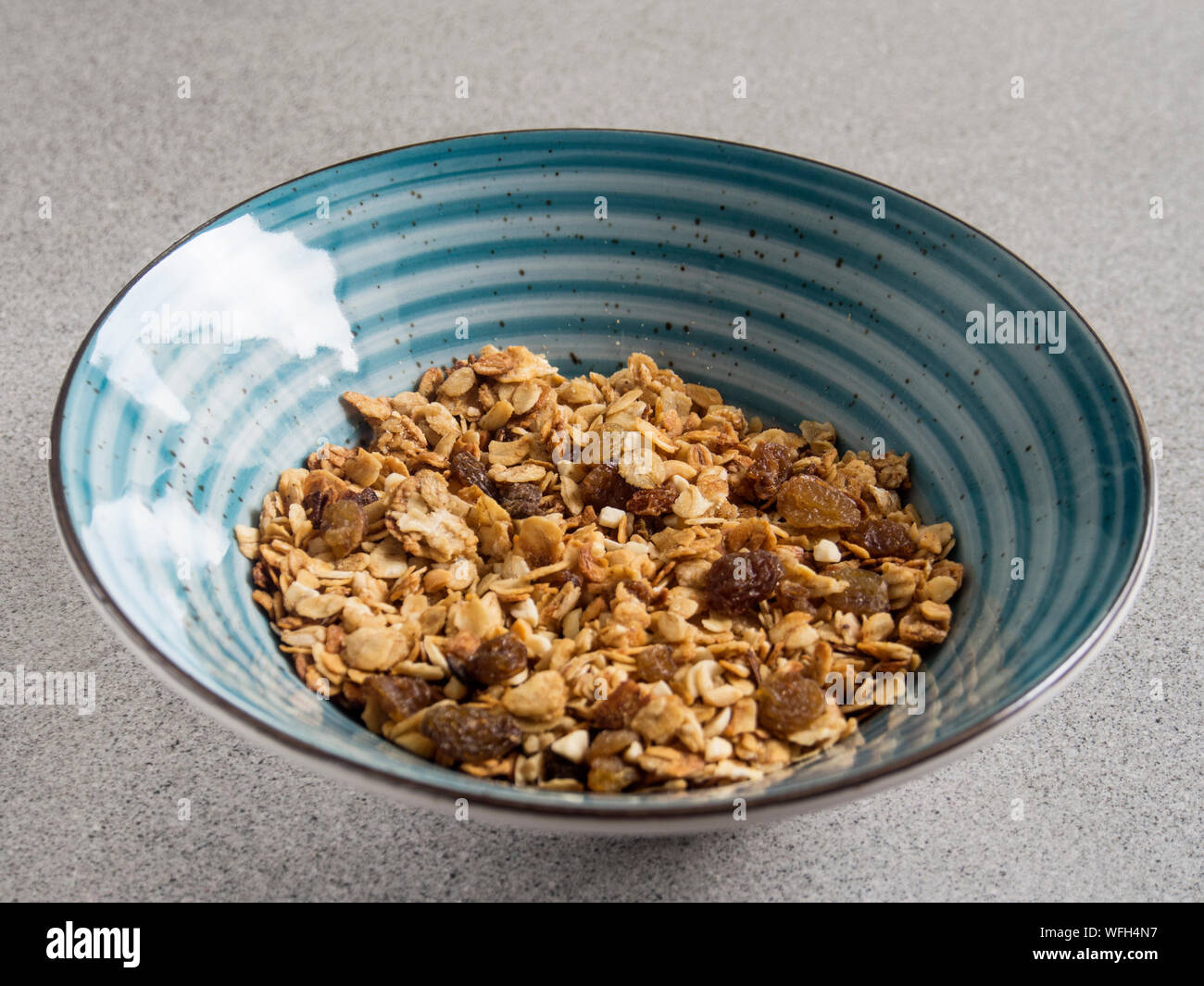 Close-up de cereales para el desayuno en un tazón Foto de stock