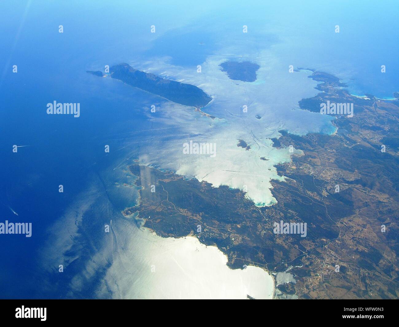 Vista aérea de la Zona Costera Foto de stock