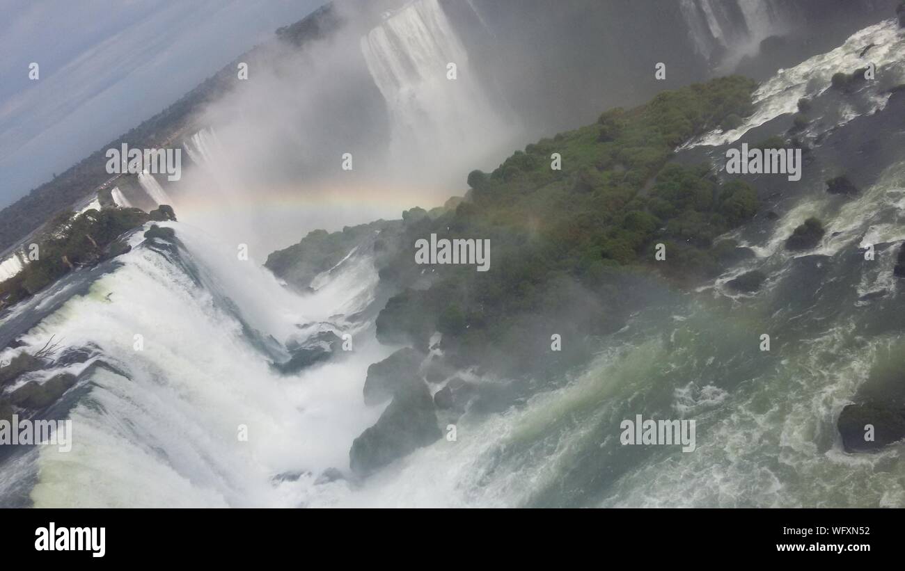Vista aérea de la cascada Foto de stock