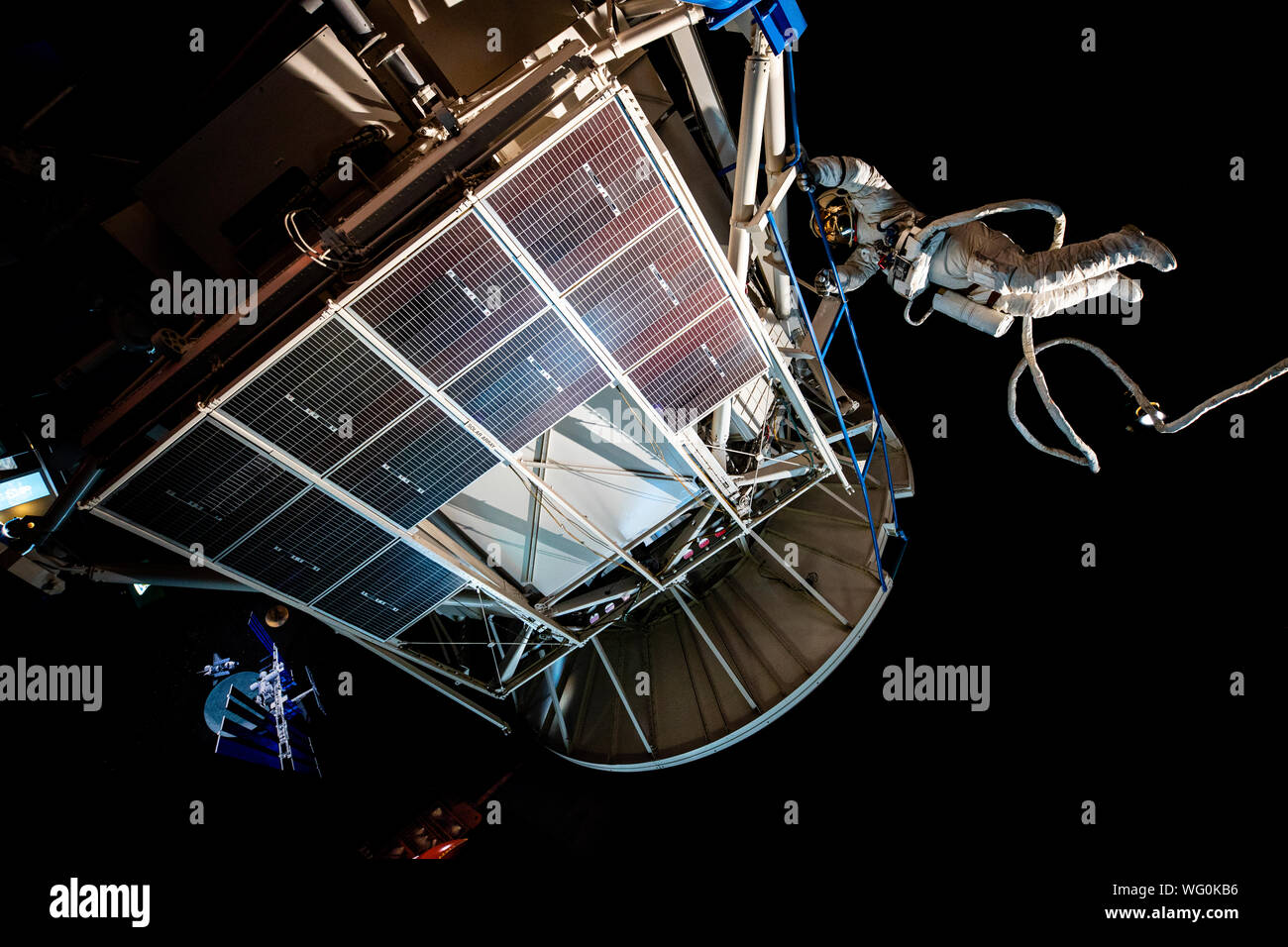 El Skylab, módulo de comando en el Centro Espacial Johnson de la NASA, Houston, Texas Foto de stock