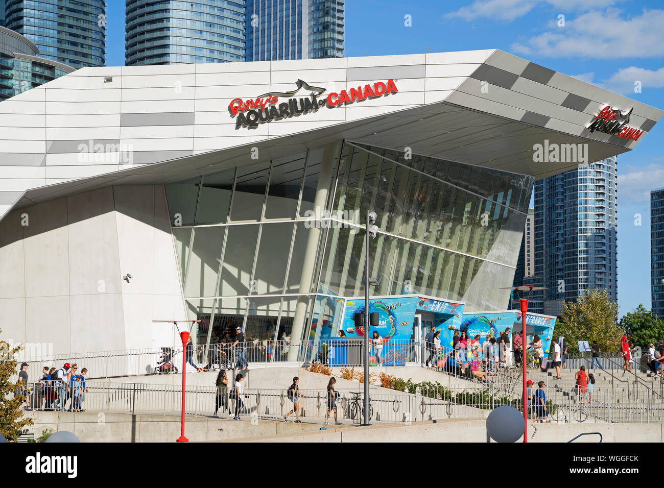 Ripley's Aquarium de Canadá, la construcción Exterior, Marina, Sea Life Galerías de agua, Toronto, Ontario. Foto de stock