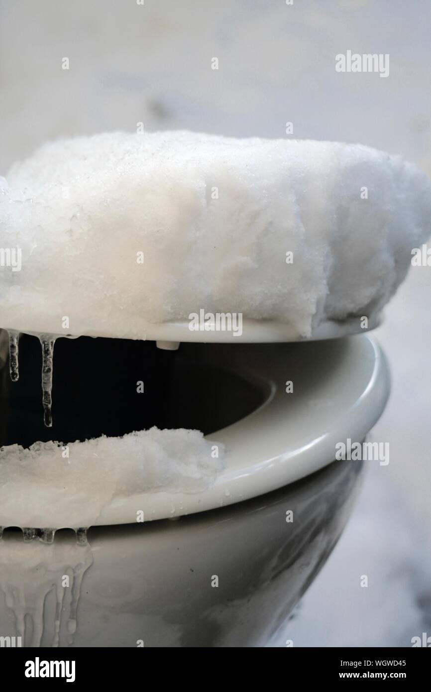 Close-up de Inodoro congelados Fotografía de stock - Alamy