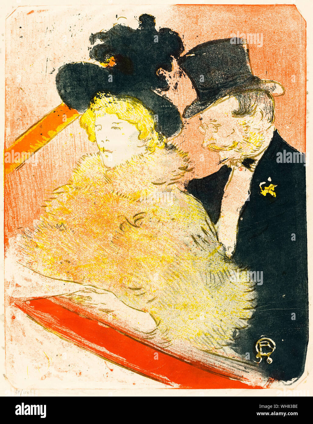 Henri de Toulouse Lautrec, en el concierto, impresión, 1898 Foto de stock