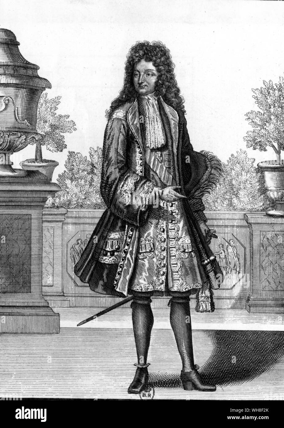 Pablo, Duc de Beauvilliers. un grabado. El Rey Sol por Nancy Mitford, página 142. Foto de stock