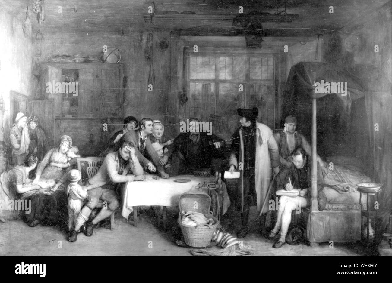 La vida cotidiana en el interior. 1815. Foto de stock