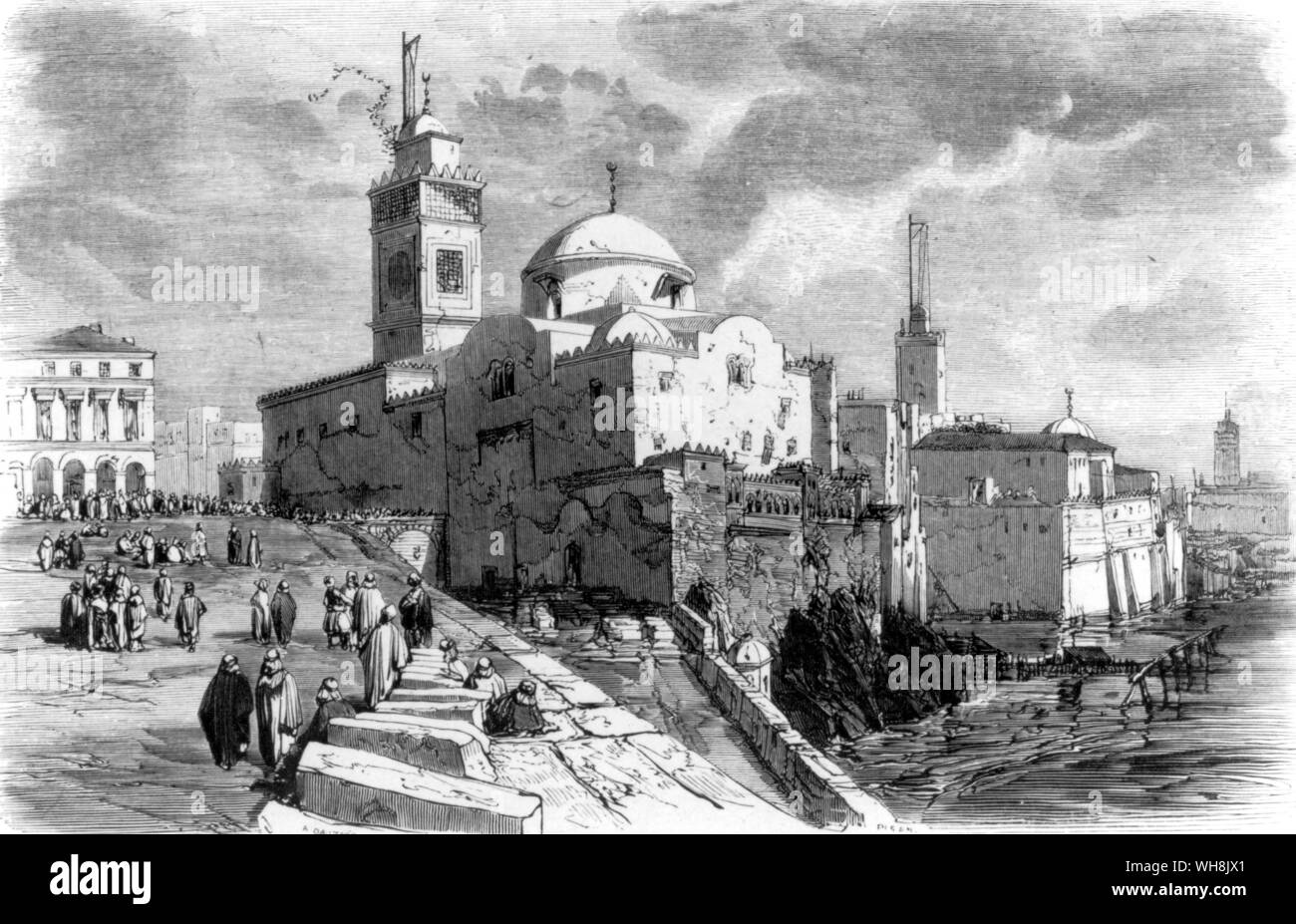 Argel antes de la ocupación francesa en 1830. Foto de stock