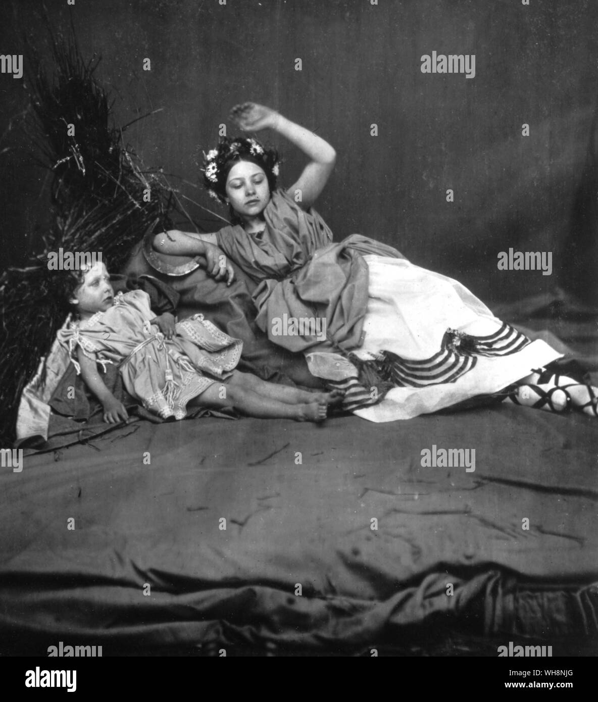 La Princesa Real y Prince Arthur como las temporadas de verano en el 1854 Foto de stock