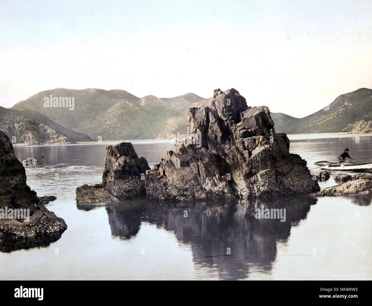 Rocas en Oyster Bay, Nishishima frambuesa. Foto de stock