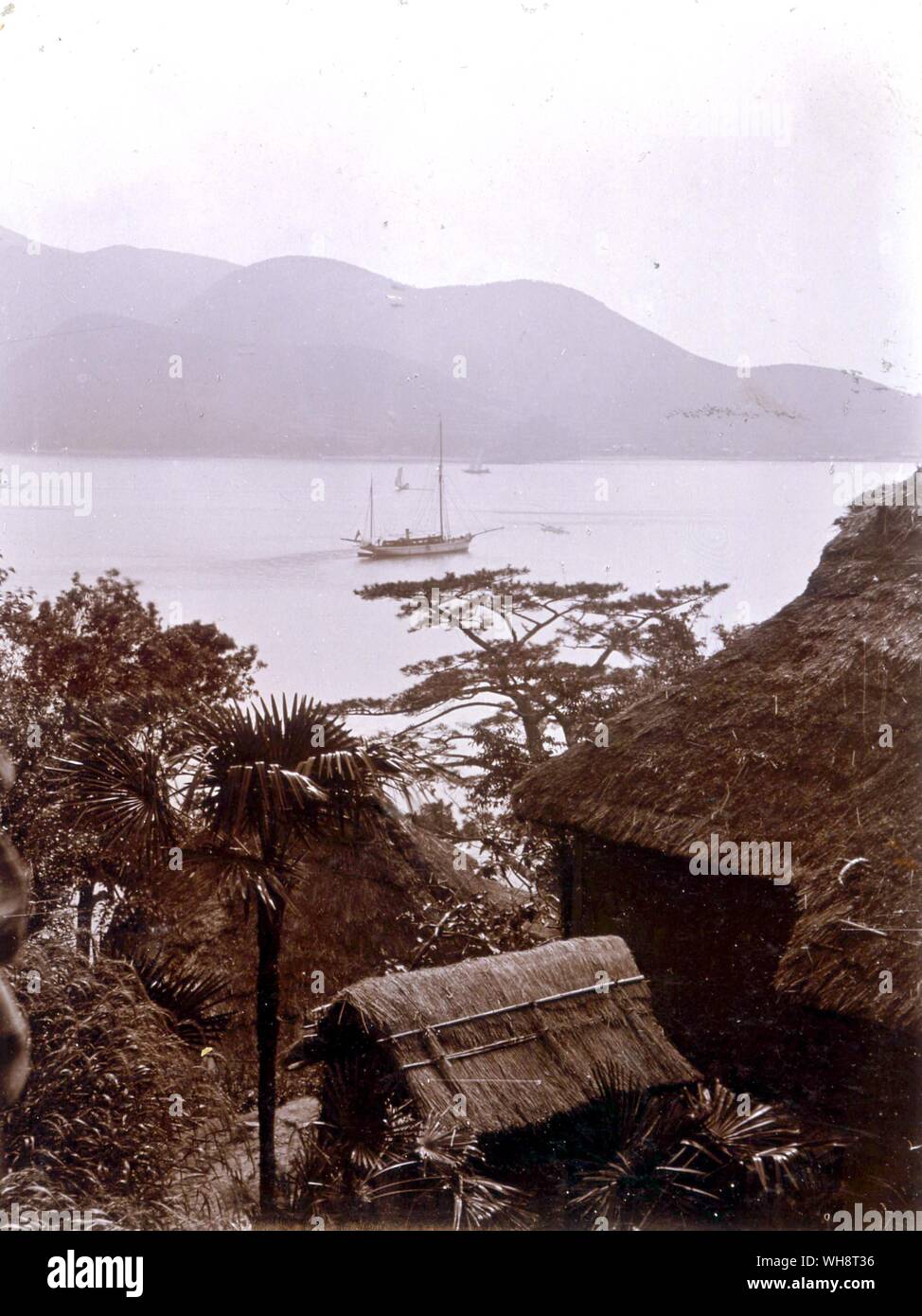 En Tsubone Naba bay. 1900. Foto de stock