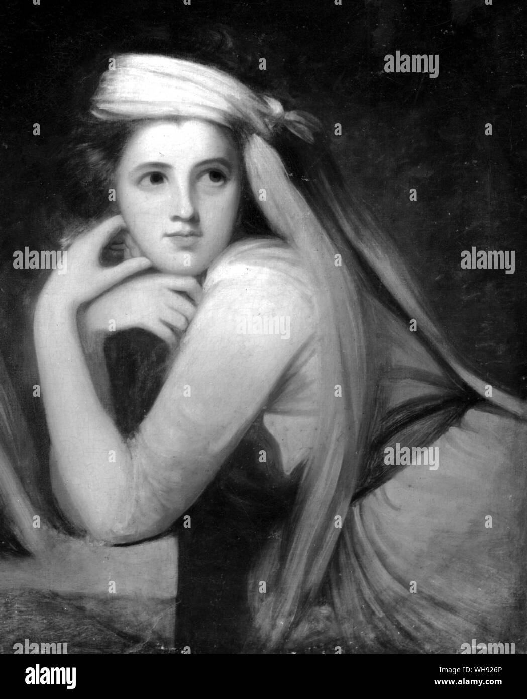 Lady Hamilton por George Romney. Lienzo es de 73,6 x 59,6 cm) Foto de stock