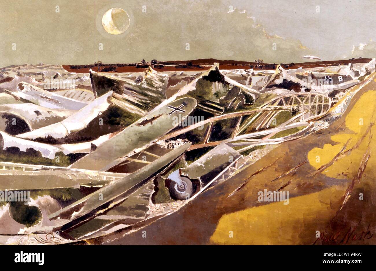Paul Nash Totes Meer guerra aérea pintura Foto de stock