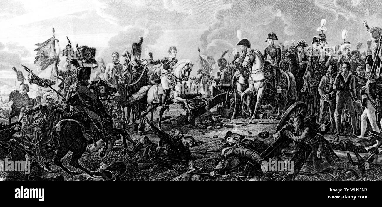 La guerra/ La Batalla de Austerlitz, 1805. Las guerras napoleónicas. Foto de stock