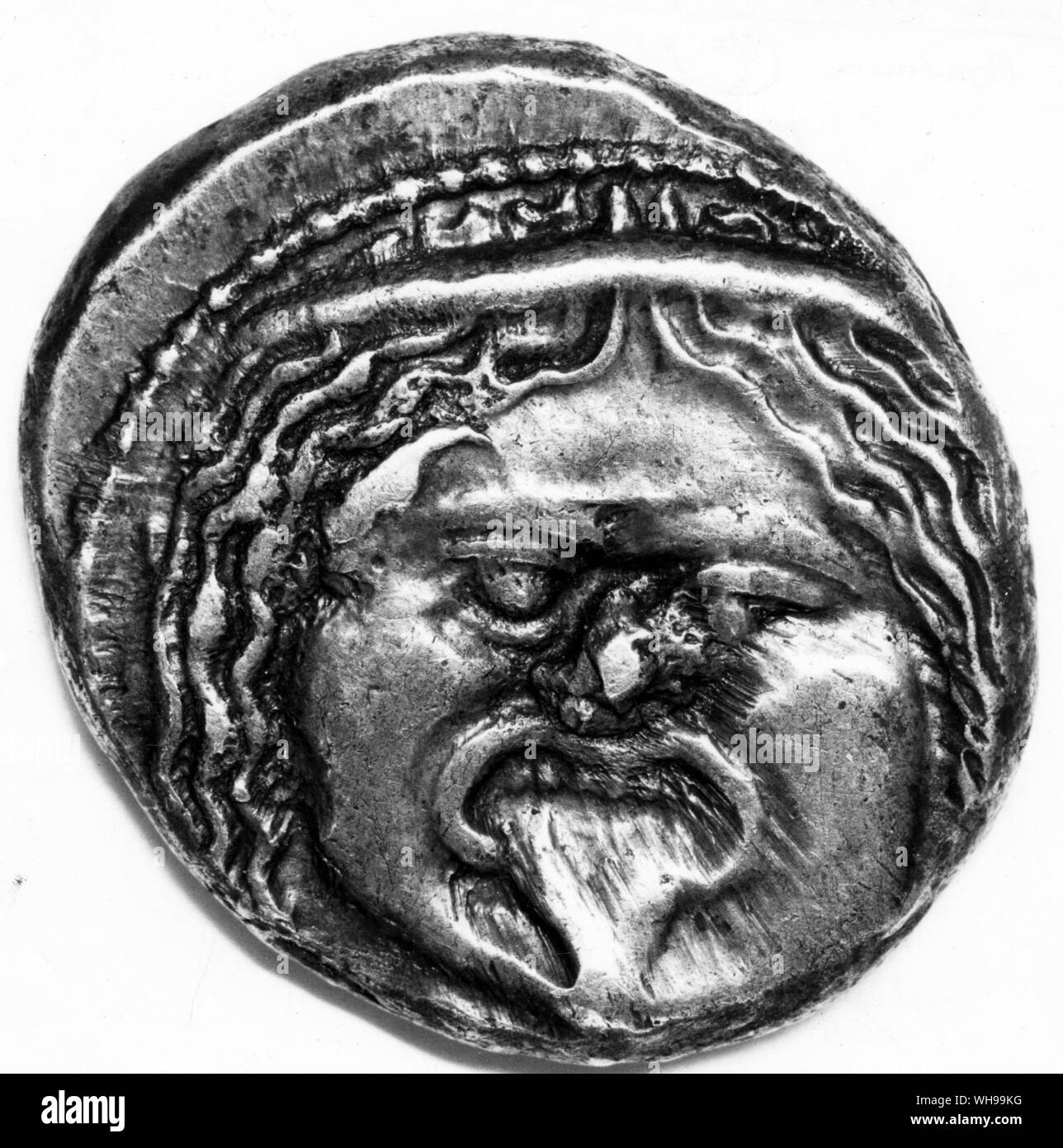 Muchas ciudades Etuscan acuñaban sus propias monedas incluyendo Populonia Foto de stock