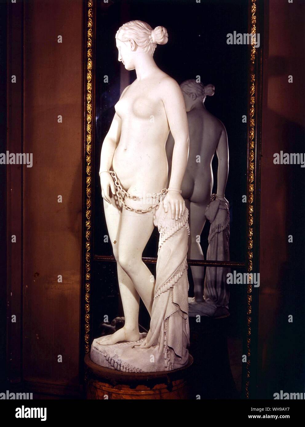 El Esclavo griego escultura 1842-3 por Hiram Powers Foto de stock