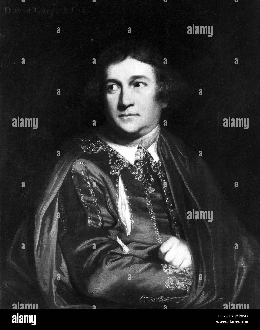 David Garrick (1717-1779). El actor y director de teatro en inglés. En 1747, se convirtió en el licenciatario conjunta de la Drury Lane Theatre de Londres. Foto de stock