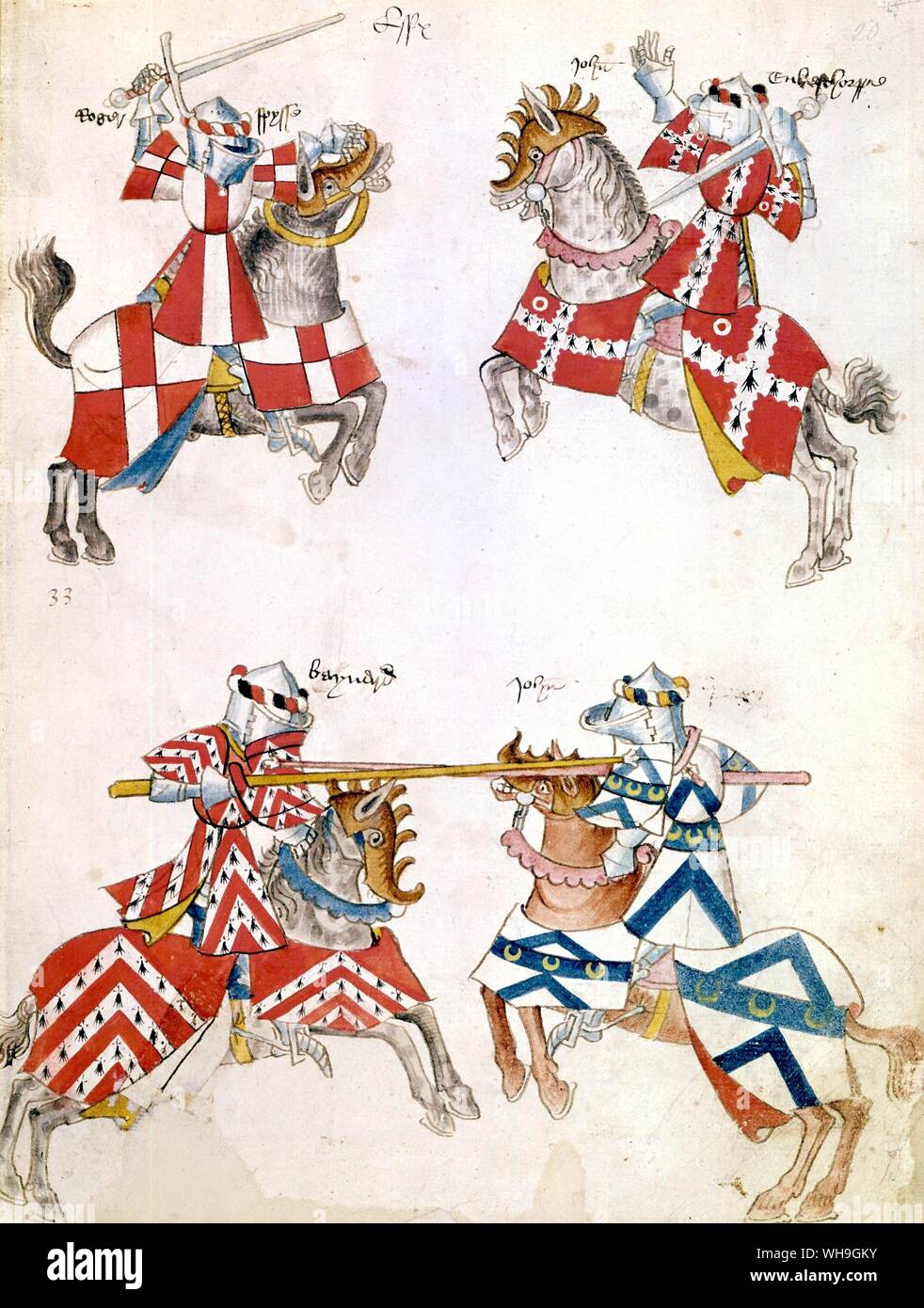 Guerra de manuscritos medievales Harley Foto de stock