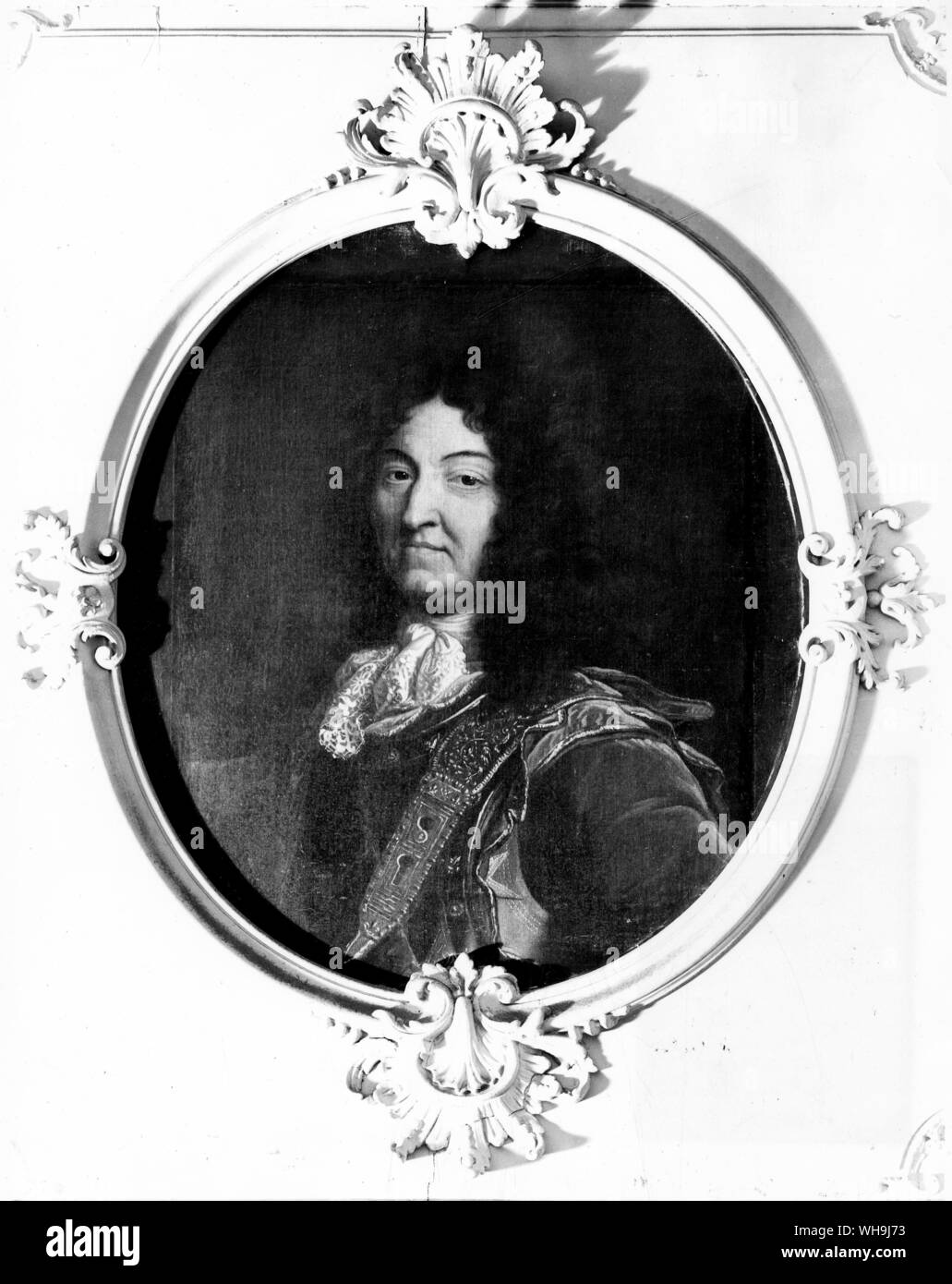 Retrato de Luis XIV, rey de Francia desde 1643. Foto de stock