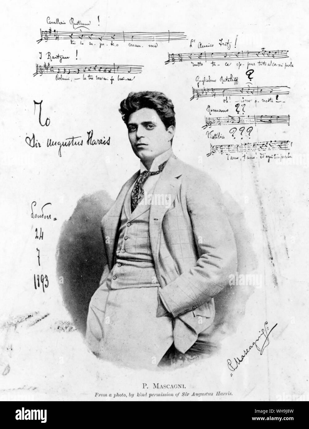 Pierre Mascagni (1863-1945), compositor italiano. Foto de stock