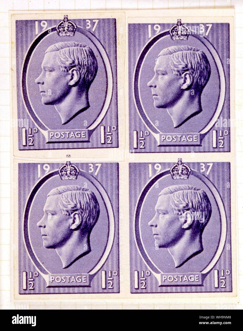 Proyecta Emisiones de sellos del Rey Eduardo VIII 1937 Foto de stock