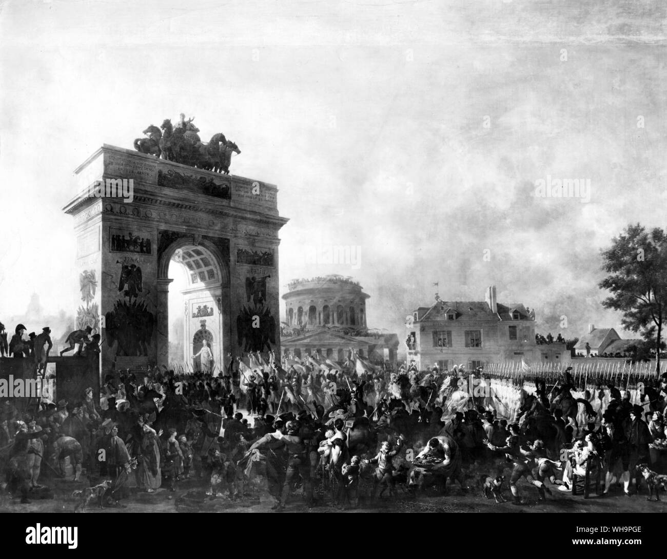 25 de noviembre de 1807: La Guardia Imperial en París después de la campaña de Prusia. Foto de stock