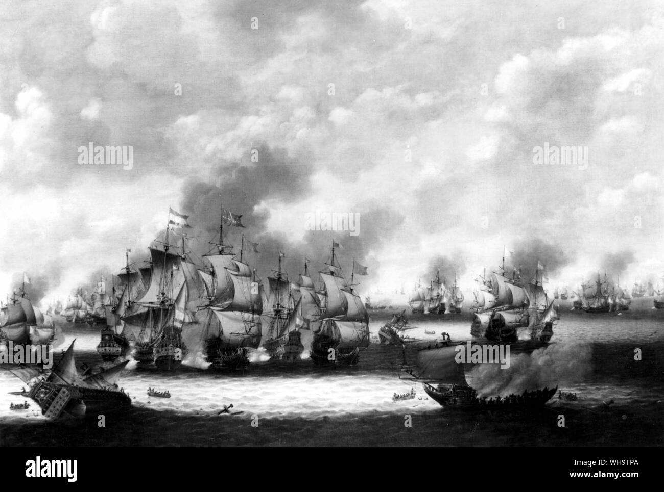 'Cuatro Días' Batalla por Van Soest. 1666 Foto de stock