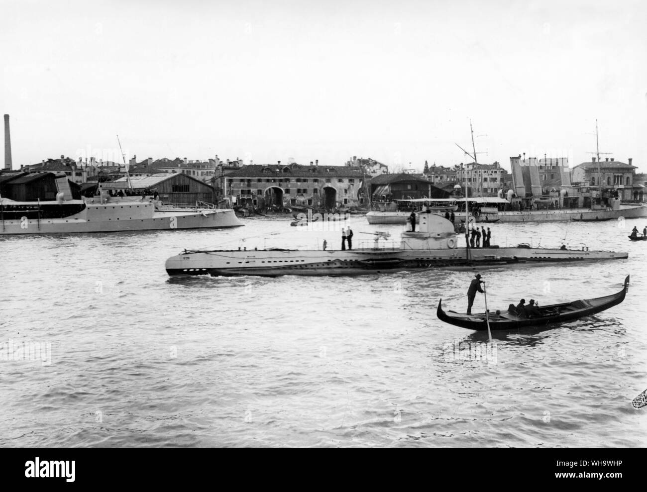 WW1/ submarino italiano (?) (título claro) Foto de stock